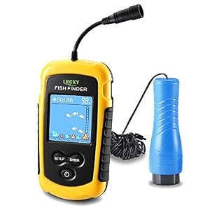 Lucky Portable Fish Finder Détecteur De Poissons Dispositif Portatif Détecteur De Profondeur Pour Bateau Kayak Canoë Ponton Jon Bateau Jet Ski Flotteur Tubes Sondeur Pour La Pêche Sur Glace Surf Pêche