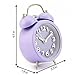 Loud Alarm Clock for Heavy Sleepers Bedrooms, Analog Alarm Clock, Small Alarm Clock, Retro Design for Kids, Battary Operation, 3 inch, Purple