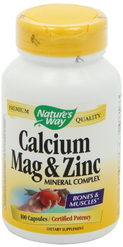 Nature's Way Calcium,Magnesium,Zinc Capsules, 100-Count :: 재팬박스