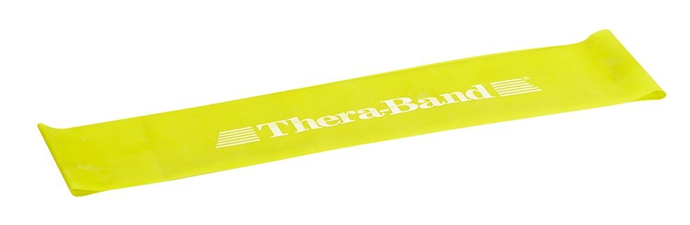 THERABAND Resistance Band Loop, Professional Latex Band for Pilates, Crossfit, Yoga, Stretching, Physical Therapy, Strength Training without Weights, 30.5cm, Yellow, Light, Beginner Level 1, 10 Pack
