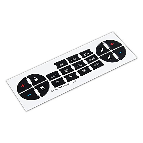 ROCCS 07-14 GM Vehicles AC Dash Button Repair Kit Decal Fix Ruined Faded A/C Control Sticker Replacement for Denali Acadia Tahoe Silverado Escalade Buick Enclave - Thumbnail 6