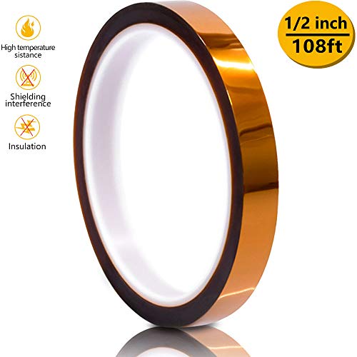 41PQSSKo tL Kapton Tape, 108 ft Heat Resistant and High Quality Tape for Cleanroom, Masking, Soldering, Protecting Circuit Board, Cellphone Data line and Battery