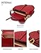 LA FESTIN Ladies Designer Crossbody Purses with Wide Shoulder Strap Trendy D-shape Leather Saddle Bags for Cool Girls