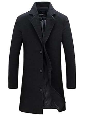 Men Casual Double Breasted Male Trench Coat Military Style