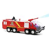 Fire Truck toy,Netcosy Squad Water Cannon Bump and Go Kids Toy Action Engine with Lights and Sound