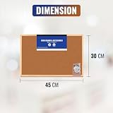1ABOVE 45x30cm Cork Notice Board Pin Memo School Office Wood Frame + Push Pins view 2