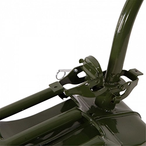 Lovinland 20L Gas Oil Can 4 Pcs Portable Metal Jerry Can Emergency Fuel Petrol Diesel Storage Can Tanks US Style Army Green