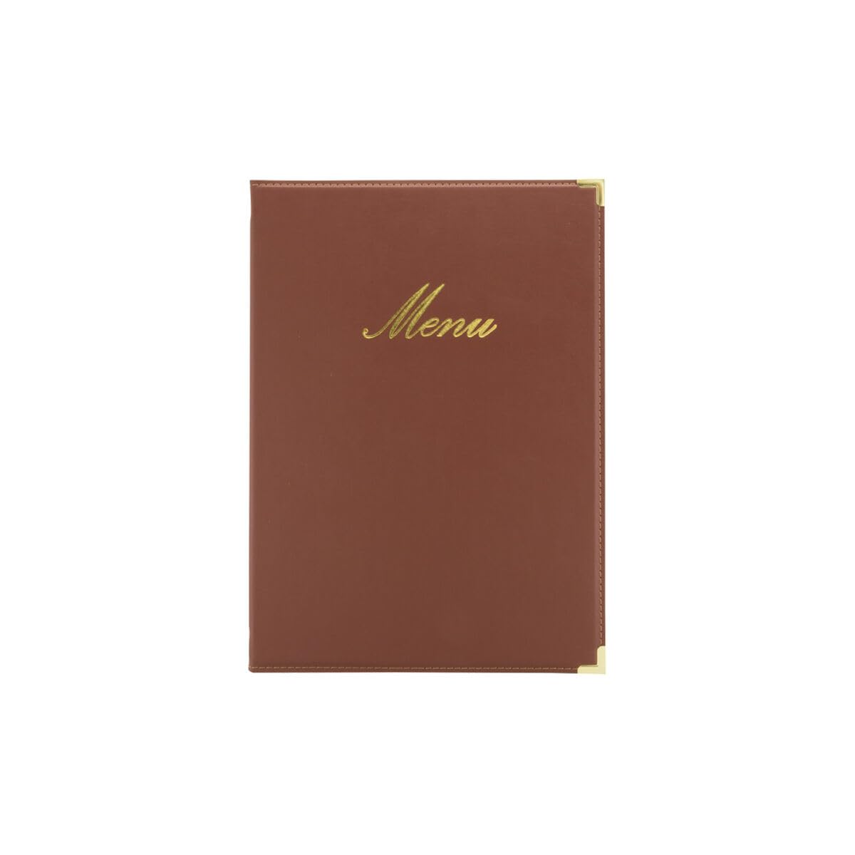 Securit Classic leather style menu holder - (1 double insert included, which displays 4x A4) - A4