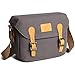 SOAEON Camera Bag DSLR Shoulder Bag Canvas Removable Inserts Messenger Bag Waterproof Digital Camera for Sony, Canon(Medium, Grey)
