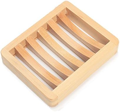Changing Places Tea Wood Soap Dish Wooden Shower Soap Saver 4.6" x 3.7"
