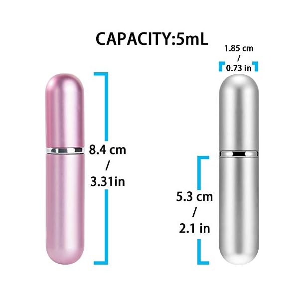 Mini-Perfume-Atomisers-Bottles-Refillable-Fine-Mist-Spray-Bottles-Portable-Travel-Atomizer-Bottle-Set-with-Funnel-and-Perfume-Diffuser-Pump-5-ml Mini Perfume Atomisers Bottles - Refillable Fine Mist Spray Bottles - Portable Travel Atomizer Bottle Set with Funnel…