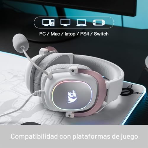 H510 Zeus-X Cascos Cable 7.1 53mm Blanco