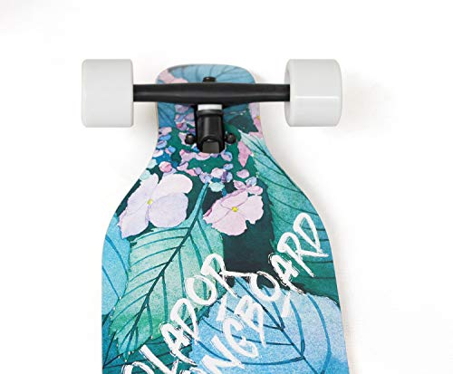 VOLADOR 42inch Freeride Longboard Complete Cruiser (Drop Through Deck - Camber concave)(Petunia) - Thumbnail 7