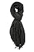Achillea Two Tone Vintage Jacquard Paisley Pashmina Shawl Wrap Scarf (Black)