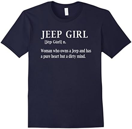 Mens Jeep Girl Funny Shirt For Woman XL Navy