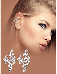 Blulu - Juego de 10 pares de pendientes de acero inoxidable para cartílago de la oreja y oreja, accesorio de joyería para mujeres y niñas