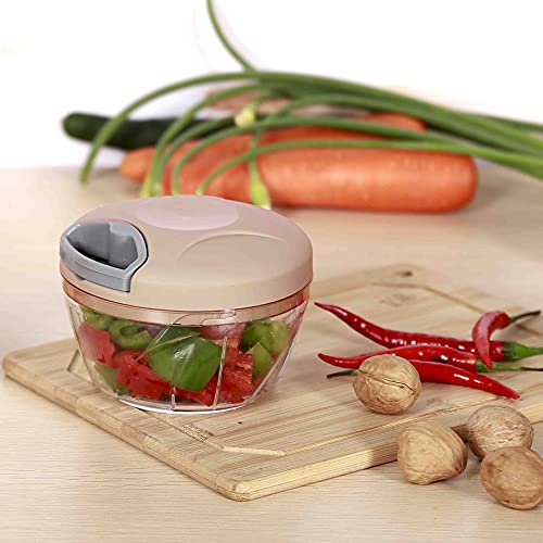 Mini Food Chopper, Manual Onion Chopper Garlic Chopper, Hand Food