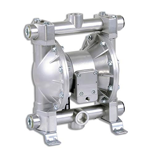 Fuelworks Double Diaphragm Transfer Pump 1" Nitrile/NBR/Buna-N - 24GPM / 90LPM Heavy Duty Aluminium Air Operated Pneumatic for Diesel, Grease, Kerosene & Oil