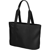 Db Journey Essential Tote - Everyday Bag With Zipper and Pockets for Shopping, Work &amp; Gym, Laptop Compartment, Water Resistant, Travel With Hook System, 16L - Black Out