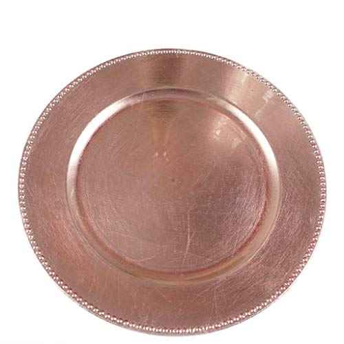 Rose Gold Charger Plate. Efavormart 24 pcs 13" Blush Rose Gold Round Charger Plates Dinner