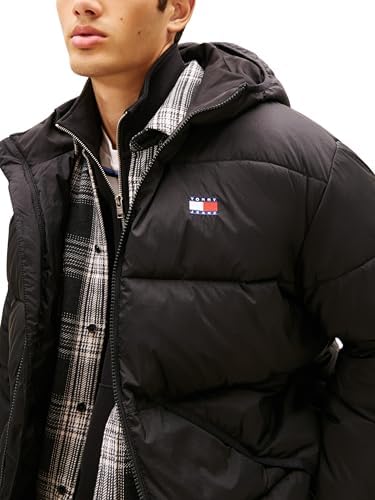 TJM VAIL HOODED PUFFER EXT DM0DM22296 Doudoune Homme Noir Taille M, Noir (noir), M