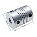 Aideepen 10pcs 6.35 x 8mm CNC Motor Jaw Shaft Coupler 6.35mm to 8mm Aluminum Flexible Coupling Gadgets Connector OD 19x25mm