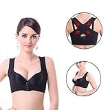 Lifemall Women Chest Brace Up Hunchback Posture Shape Corrector X Strap Vest (L, Black)