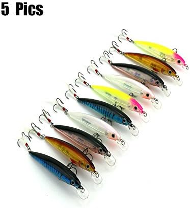XBLACK Plastic Minnow Fishing Lures Bass CrankBait Tackle Hard Fishing Lure