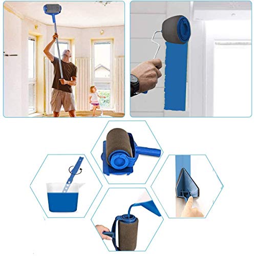 Paint Roller Kit, Paint Runner Pro Brush Set Painting Handle Tool