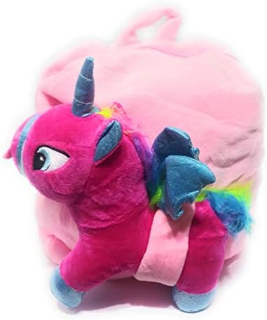 Soft Plush Unicorn School Backpack Children's Gifts for Boys/Girls/Baby/Decor School Bag for Kids (Pink)