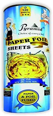 PYRAMID Paper FOIL Sheets (120 Sheets) 11" X 10" Size in Composite Container