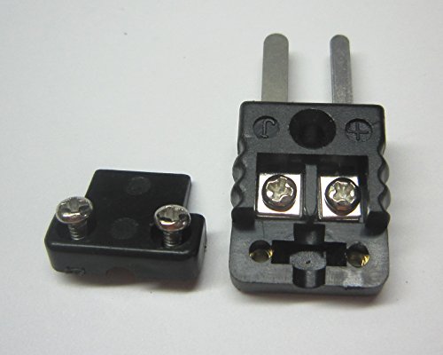 Mini J-Type Thermocouple Wire Connector, Cable Connector, 5 Sets Pairs Male and Female Plugs