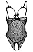 Women Sexy Teddy Lingerie One Piece Lace Babydoll Bodysuit Nightie Plus Size S-3XL (Medium, Black)