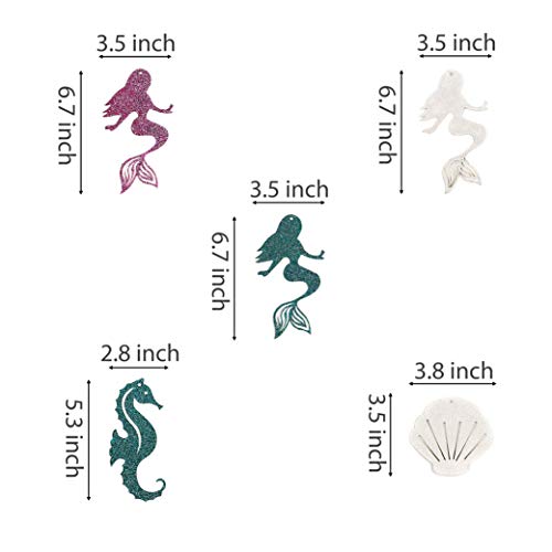 30 Ct Mermaid Hanging Swirl Decorations Under The Sea Party