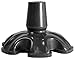 Essential Medical Supply Super Big Foot Self Standing Replacement Cane Tip in Black - Flexible Rubber Tip for Walking Sticks, Folding and Quad Canes with 6 Feet for Stability - 3/4 Inch