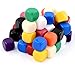 HD DICE 48 Pcs Blank DIY Dice Cubes, 16mm, 8 Colors, Acrylic, Hexahedron, Multicolor, Games