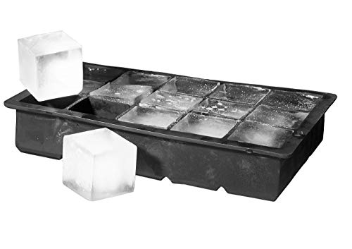 PEARL Jumbo Eiswürfel-Bereiter: 2er-Set Silikon-Eiswürfelformen für je 15 kleine Eiswürfel, je 3x3x3cm (XXXL… – Bild 6