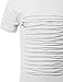 Short Sleeve Cut Out Zipper Hoodie White Size L