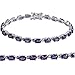 Amanda Rose Collection Gemstone Tennis Bracelet in Sterling Silver |Choose from Amethyst, Blue Topaz or Peridot |Bracelets Jewelry Gifts for Women