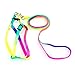 Miyoo Pet Leash Harness Set Colour Profusion Strong Durable Nylon Puppy Cat Rabbit Kitten Pull Dog Harness and Leash Set Adjustable Puppy Harnesses Lead Set