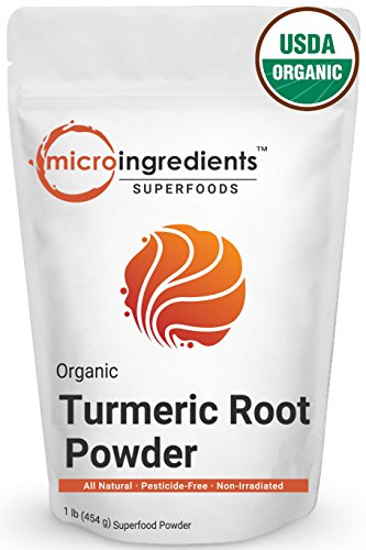 Micro Ingredients Pure Organic Turmeric Root Powder (With Curcumin), 1 Pound, Joint Pain Relief , Gluten-Free & Vegan Friendly!