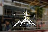 25cm Compass Rose Navigate 4x4 Offroad with Mount Art Vinyl Stickers Funny Decals Bumper Car Auto Computer Laptop Wall Window Glass Skateboard Room