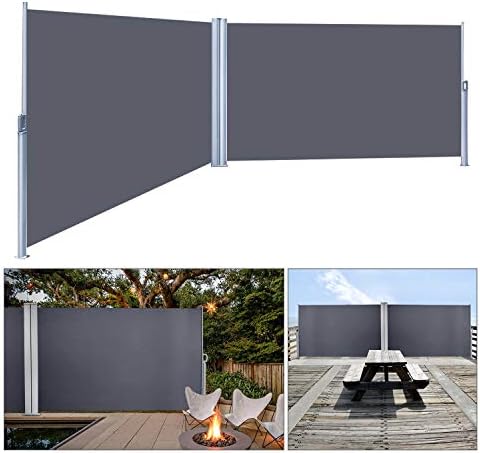 Wolketon Seitenmarkise 180 X 300 Cm Anthrazit Tuv Gepruft Uv Reissfestigkeit Seitlicher Sichtschutz Sichtschutz Fur Balkon Terrasse Ausziehbare Markise