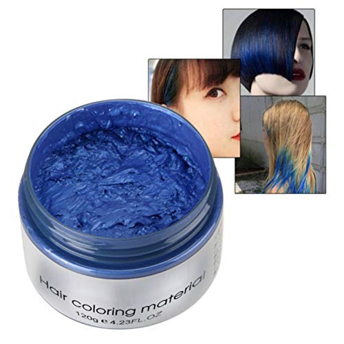 Hair Color Wax Blue,Unisex Natural Temporary Modeling Fashion Colorful