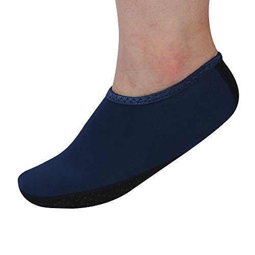 NUWFOR Men Women Yoga Surf Beach Snorkeling Socks Swimming Diving Socks Swim Shoes(Navy,US:9-9.5) - Thumbnail 4