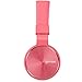 gorsun Headphones, Microphone Volume Control Folding Lightweight Headset Cellphones Tablets Smartphones Laptop Computer （Pink）