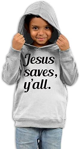 Dmnslm Baby Jesus Saves Yall - Christ Christian God The Children's Hooded Sweatshirt 4 Toddler White