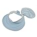 Womens 2in1 Wide Brim Summer Folding Anti-UV Golf Tennis Sun Visor Cap Beach Hat,Blue,One Size