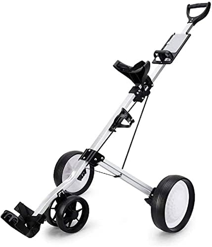 TUHFG Golf Push Cart Golf Push Pull Cart Foldable 3 Wheels Golf Trolley with Score Board, Quick Open and Close Hand Cart TUHFG Golf Push Cart Golf Push Pull Cart Foldable 3 Wheels Golf Trolley with Score Board, Quick Open and Close Hand Cart