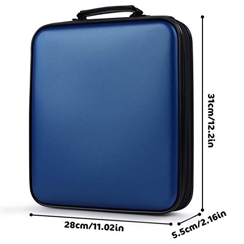 COOFIT CD Case, 160 Capacity DVD Case CD Wallets Storage Organizer Flexible Plastic Protective DVD Storage - Thumbnail 2